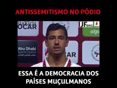 Tal Flicker, judoca israelense, ganha ouro no Grand Slam de Abu Dhabi mas quando sobe ao mais alto