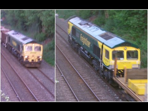 Deeside 9.5.2016 - Freightliner 66511 & 66528 on high output train - Class 66