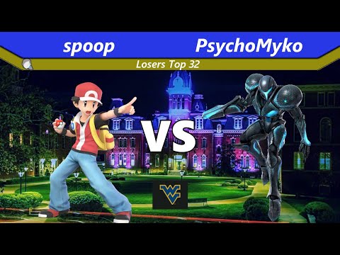 Campus Clash! WVU - spoop (PKMN Trainer, WFT) vs PsychoMyko (Dark Samus) - Losers Top 32 - SSBU