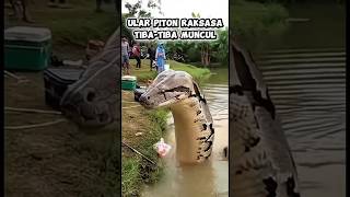 Download lagu Ular Piton Raksasa Penunggu Sungai Muncul Tiba-Tiba 😱 #shorts #viral #trending #short mp3