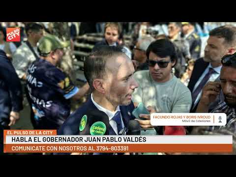 ANIVERSARIO DE RIACHUELO: DECLARACIONES A LA PRENSA DEL GOBERNADOR VALDÉS Y EL INTENDENTE TEJO 28/09