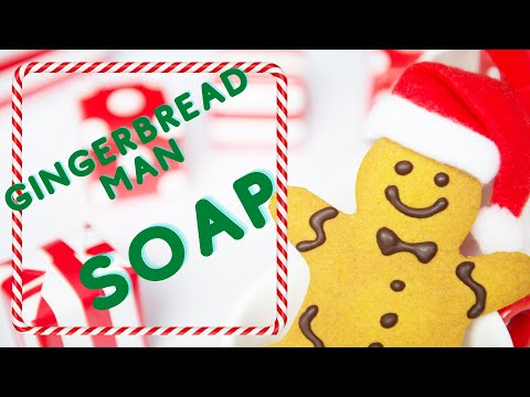 How to Make Gingerbread Man Candy Cane Christmas Soap