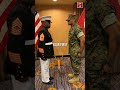 Marine Master Sergeant Gives Son His First Salute