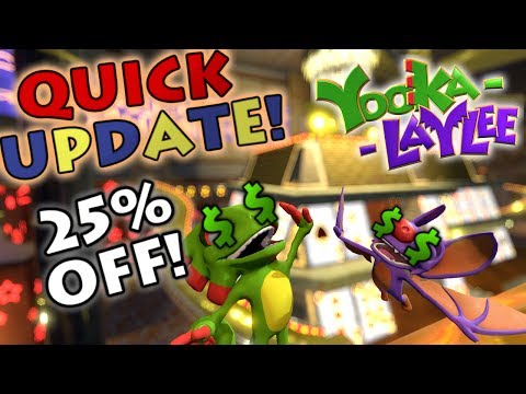Yooka-Laylee Quick Update - Steam Summer Sale: Yooka-Laylee is 25% off!!!