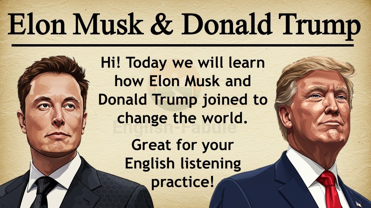 Elon Musk and Donald Trump || 🔥 Learn English With Story Level 3 || Graded Reader🎧