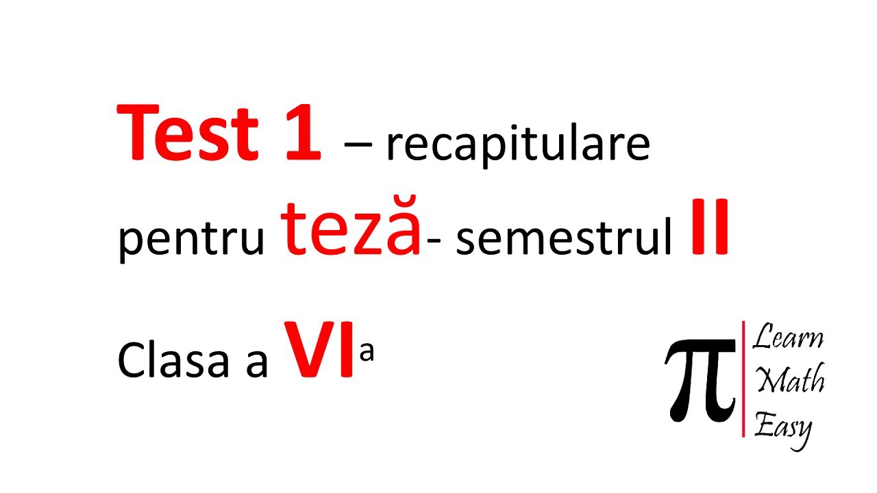 Watch Modele De Teza Clasa A 6 Sem 2 Romana Now Recapitulare teza clasa VI sem II 2022 Test 1