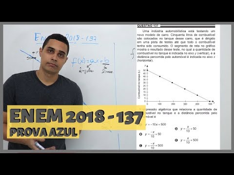 Questão 137 do ENEM de 2018 | Prova de Matemática | Função Afim