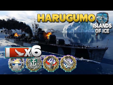 Destroyer Harugumo on map Islands of Ice, 241k damage - World of Warships