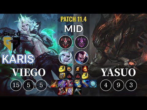 GEN Karis Viego vs Yasuo Mid - KR Patch 11.4