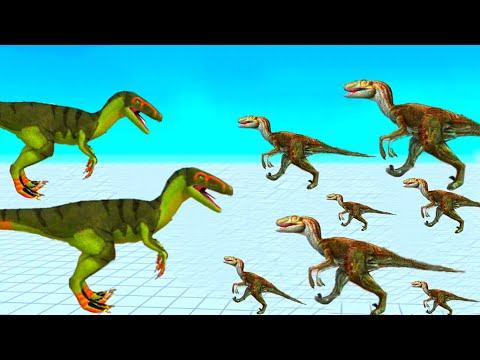 Deinonychus vs Velociraptors - Animal Revolt Battle Simulator