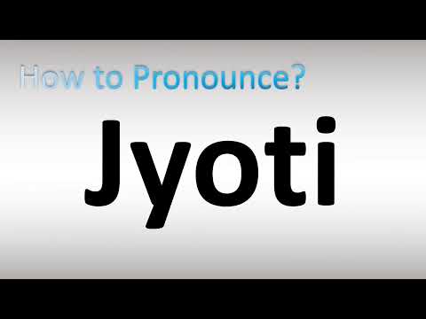 How to Pronounce Jyoti