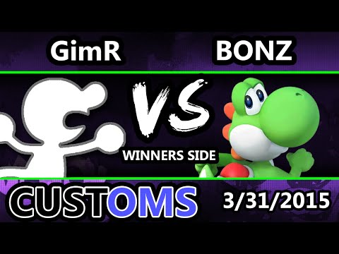S@X Customs - Bonz (Yoshi) Vs. VGBC | GimR (G&W) SSB4 Tournament - Smash Wii U - Smash 4