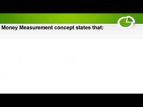 Money Measurement Concept