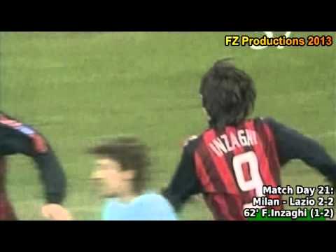 Serie A 2002-2003, day 21 Milan - Lazio 2-2 (F.Inzaghi goal)