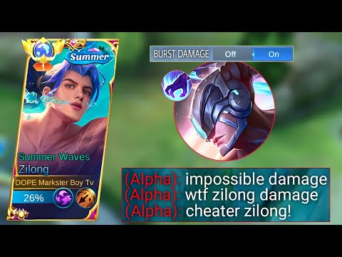 DELETE META ALPHA IN 0.2 SECONDS! 😱 (PASSIVE DAMAGE) ZILONG BEST BUILD 2023 - MLBB