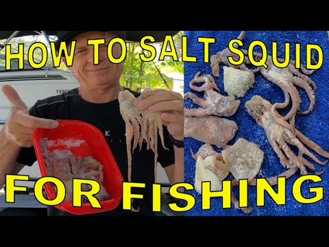 HOW TO SALT BAIT FOR FISHING - SQUID - EP 16