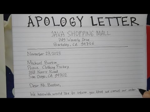 How To Write An Apology Letter Step by Step | Writing Practices