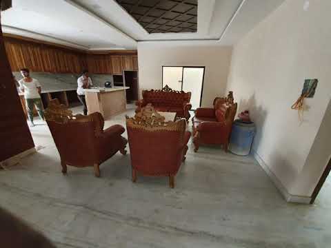 Mbk gold color wooden sofa set