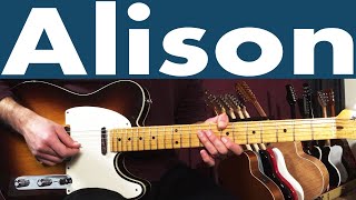 How To Play Alison On Guitar | Elvis Costello Guitar Lesson + Tutorial