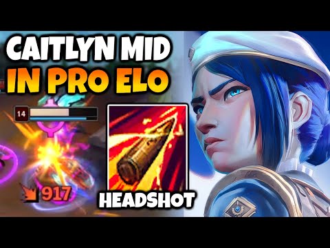 I brought CAITLYN MID to PRO CHALLENGER ELO... 3 Pro Players in my game