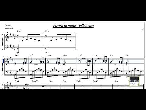 Piensa la mula - Partitura