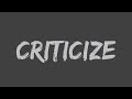 Alexander O'Neal - Criticize (Lyrics)