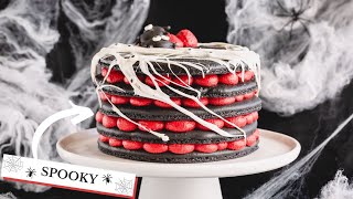 macaron cake for halloween - fun and impressive dessert