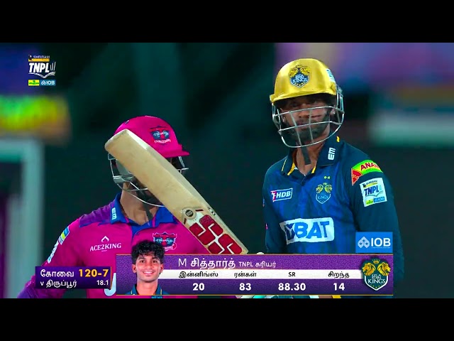 Match 22 Highlights: iDream Tiruppur Tamizhans vs Lyca Kovai Kings