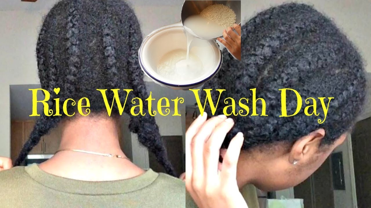 Hair Growth Challenge Protective Style Wash Day With Rice Water