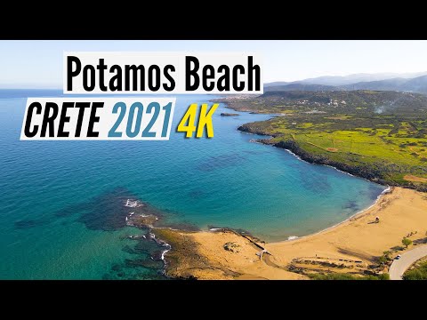 Potamos Beach Malia Crete, Drone, Relaxing Music