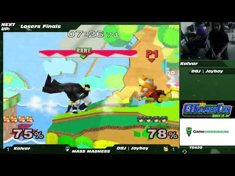 Mass Madness 22 SSBM - DBJ | Joyboy (Fox) vs. Kalvar (Marth) - Melee LF