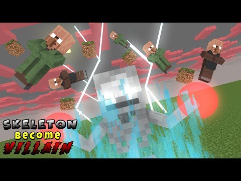 Monster School | VILLAIN SKELETON RIP MOBS | Monster School