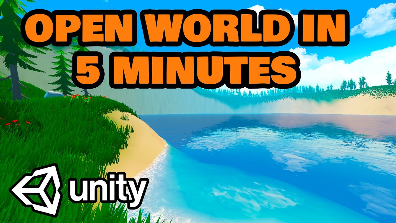 Build a beautiful 3D open world in 5 minutes | Water, Lakes, Environment | Pt. 2