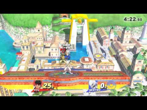 Super Smash Bros Wii U Online Battle Ryu vs. Mewtwo