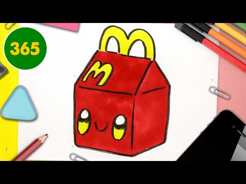 COMMENT DESSINER UN HAPPY MEAL KAWAII 🍔 Dessins Faciles 🍔 Apprenez à dessiner avec Jape