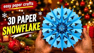 DIY 3D Paper Snowflake Tutorial ❄️ How to Make Beautiful Paper Snowflakes Step by Step for Beginners