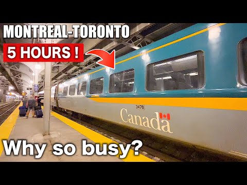 🇨🇦 Viajando no trem MAIS POPULAR do Canadá | VIA Rail The Corridor Business Class (Montreal→Toronto)