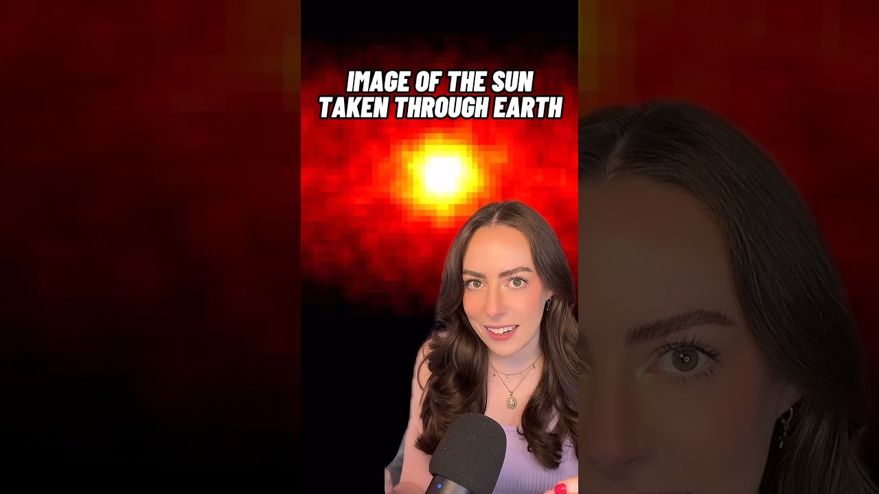 Neutrino image of the sun THROUGH earth