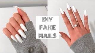 HOW TO DO FAKE NAILS AT HOME FOR BEGINNERS! | Acrylic Nails Under $30!