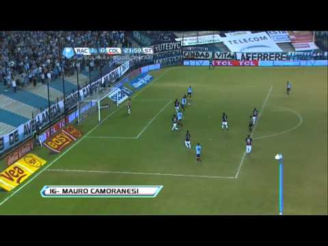 Gol Camoranesi. Racing 1 Colón 0. Torneo Final 2013. Fecha 10. Fútbol para Todos