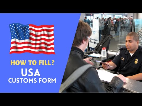 Part of a video titled How to fill out US Customs Forms | Arriving in USA in 2021 - YouTube