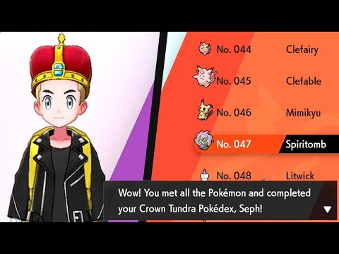 100% Pokedex Rewards for Crown Tundra! - Pokemon Sword and Shield