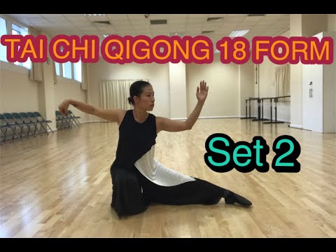 Tai Chi Qigong warm up 25 joints exercise + Shibashi 18 form (set 2) 太極氣功十八式（第二套）+ 熱身
