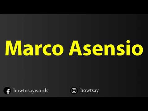 How To Pronounce Marco Asensio