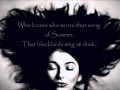 Kate Bush - Sunset (lyrics on screen)