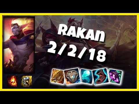 KOREAN Challenger Rakan SUPPORT (2/2/18) vs LEONA Gameplay Replay - Patch 10.20