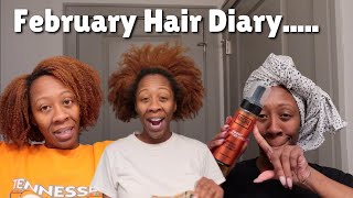 AM I THE ISSUE!? Hair struggles and goals + Foam Wash and Go's + Hair yapping| February Hair Diary