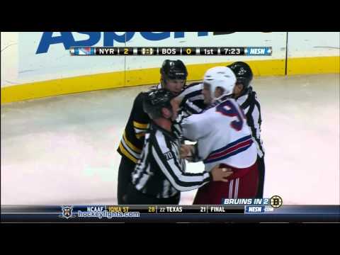 Derek Boogaard vs Shawn Thornton Oct 23, 2010