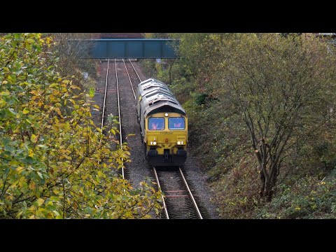 Freightliner Class 66 No's. 66523 & 66418 on 0H67 Crewe B.H - Guide Bridge Yd on 12.11.20 - HD