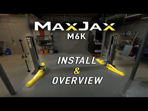 MaxJax M6k - Lift Overview/Install (Concrete Footers/220v Power)